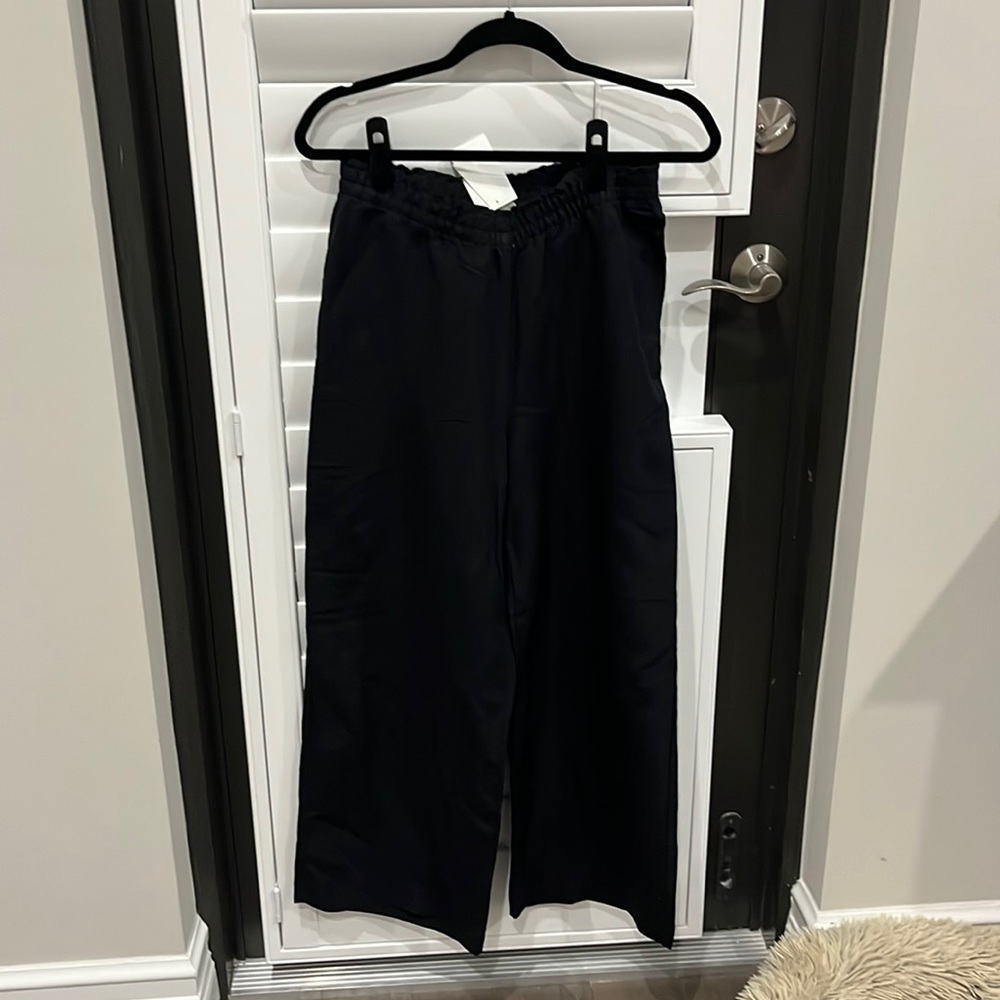 H & M black linen pants